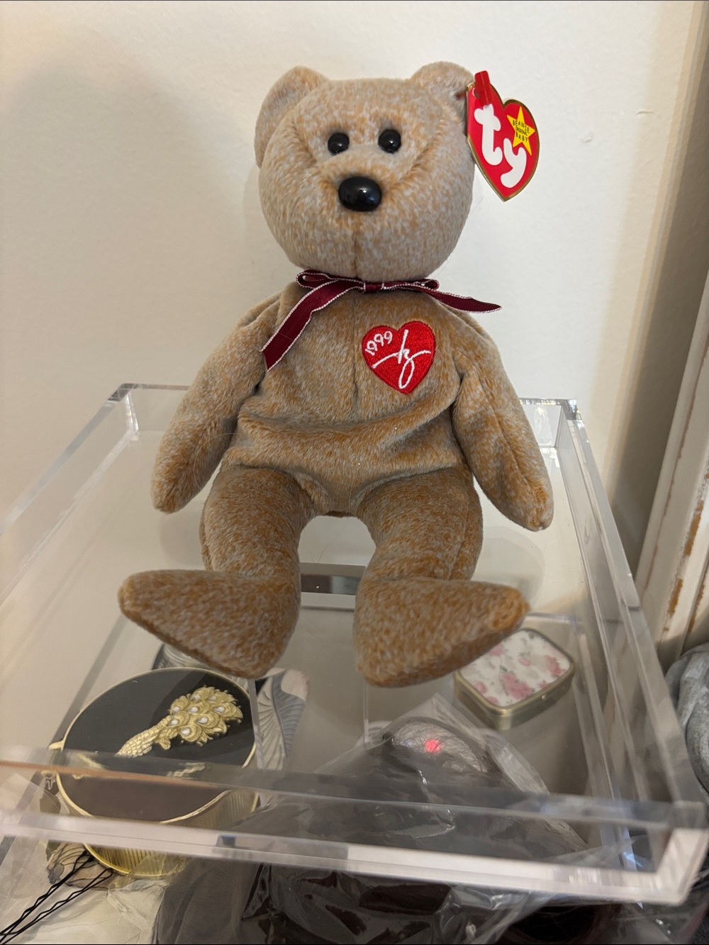 Ty Beanie Baby Brown '1999' Bear Plush - Brown